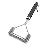 Grillbürste, TNTOR Grill Reinigungsbürste mit Extra Langer Edelstahl Borsten und Wärmeisolierung Griff, für Gasgrill, Holzkohlegrill, Kugelgrill, Elektrogrill und Grillrost