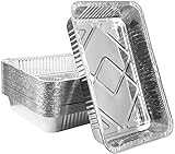 Geananao 30 Stück Aluminium Grillschalen Tropfschalen, Robust Wasserdicht Einweg Aluschalen Grill für Backen, Kochen, Grill (800ml)