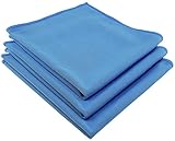 elauelue - Edelstahl Reinigungstücher - Edelstahlputztuch - Edelstahlreinigungstuch Microfasertuch - 3er Set - 34x34 cm