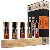 Grillgewürze Set Geschenkset für Männer BBQ Geschenkbox I 5 Gewürzmischungen - Magic Dust, Argentinisches Steak Gewürz, BBQ Rub I Perfekte Geschenkidee
