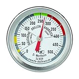 TFA Dostmann 141029 BBQ Thermometer, 14.1029, zur Garraumtemperaturmessung, für den Grill/Smoker, aus Edelstahl, 18/8, Silber, Ø 52 x H 67 mm